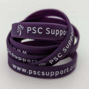 Purple PSC Support wristbands x5