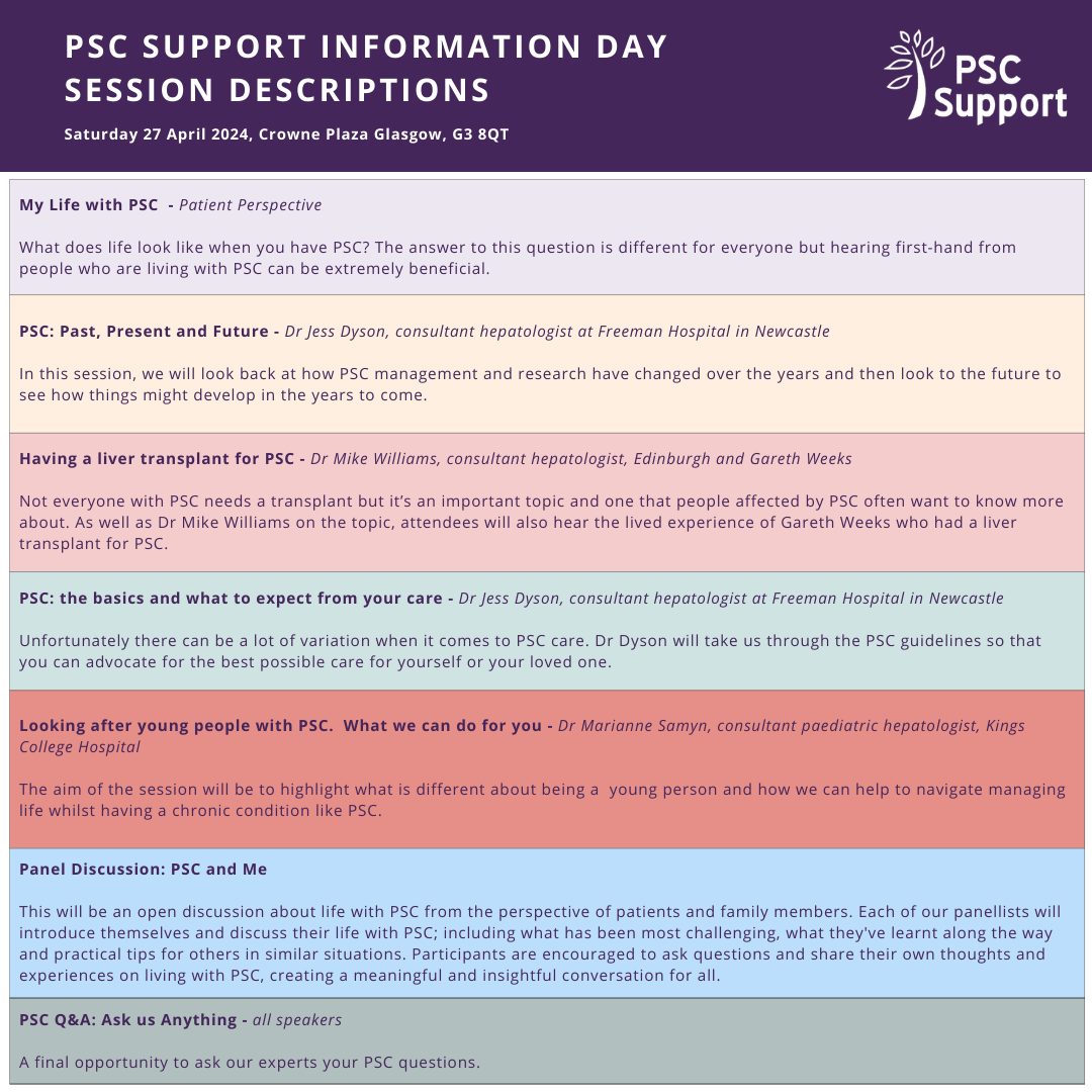 Glasgow PSC Support April 2024 Information Day Session Descriptions (Square)
