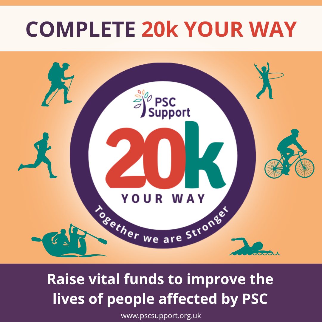 Raise vital funds to improve the lives of people affected by PSC