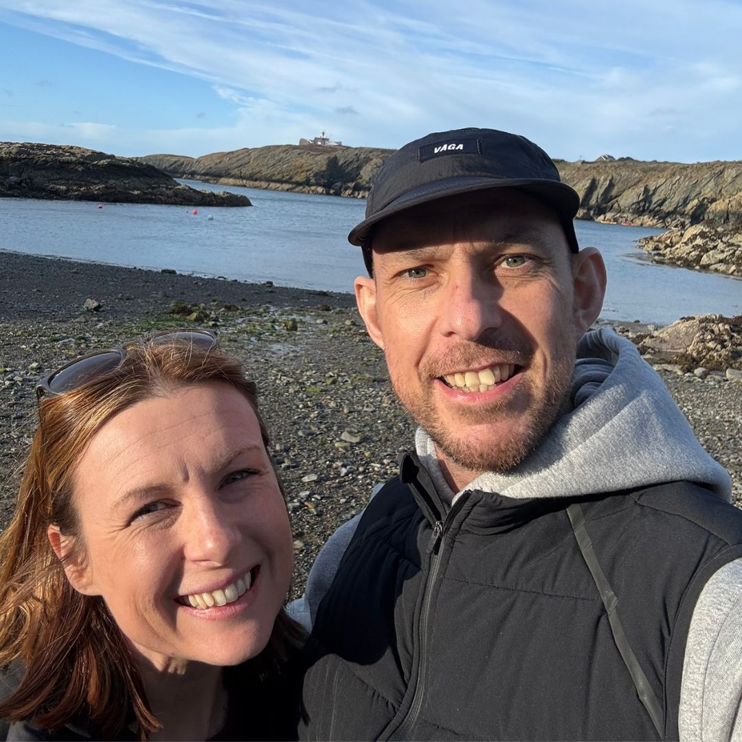 August 2025 - Post op with my wife Katie while enjoying a family holiday 