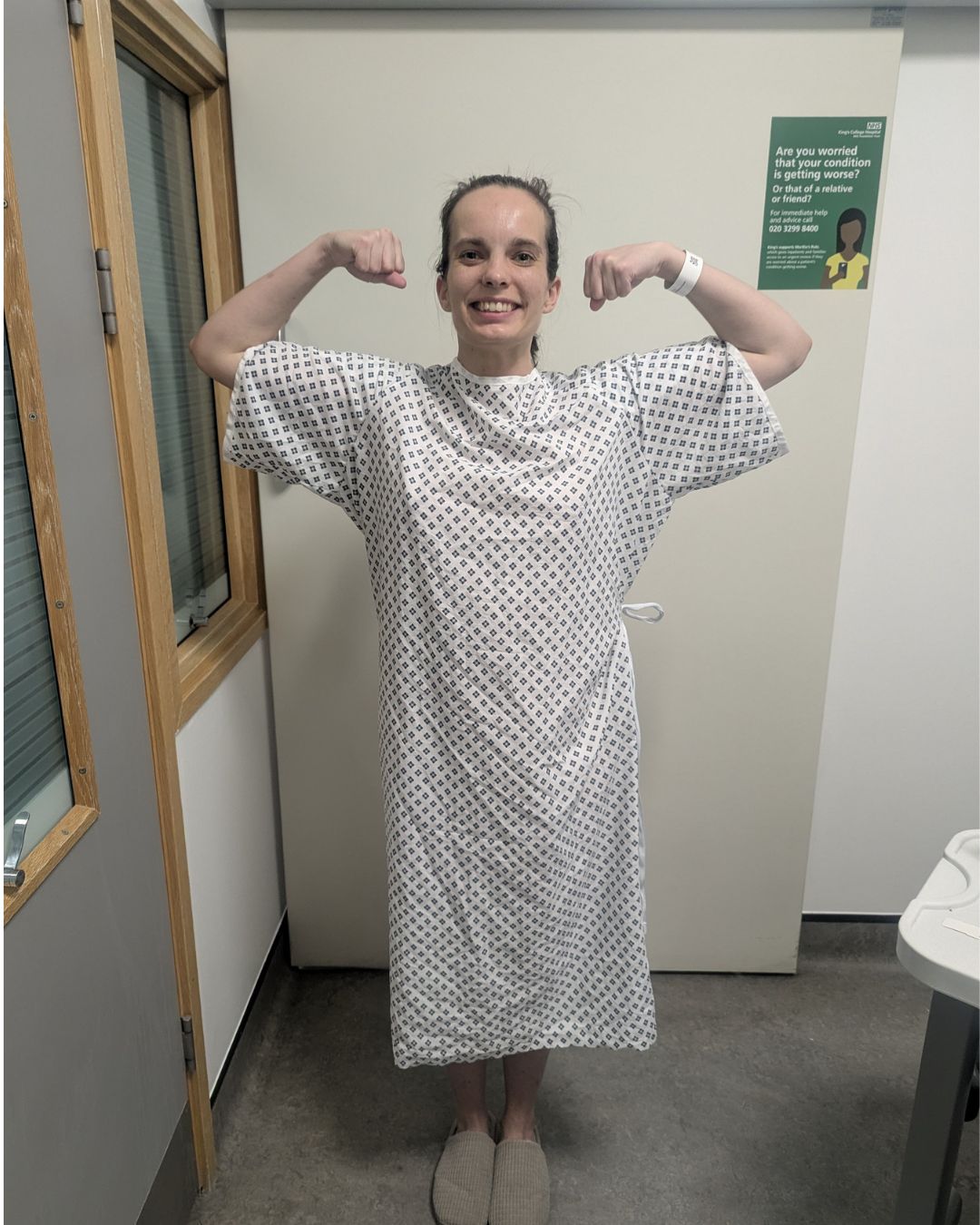 Prepped for surgery.