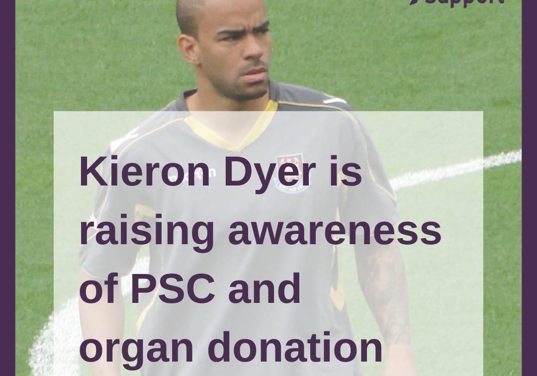 Kieron Dyer raising awareness of PSC